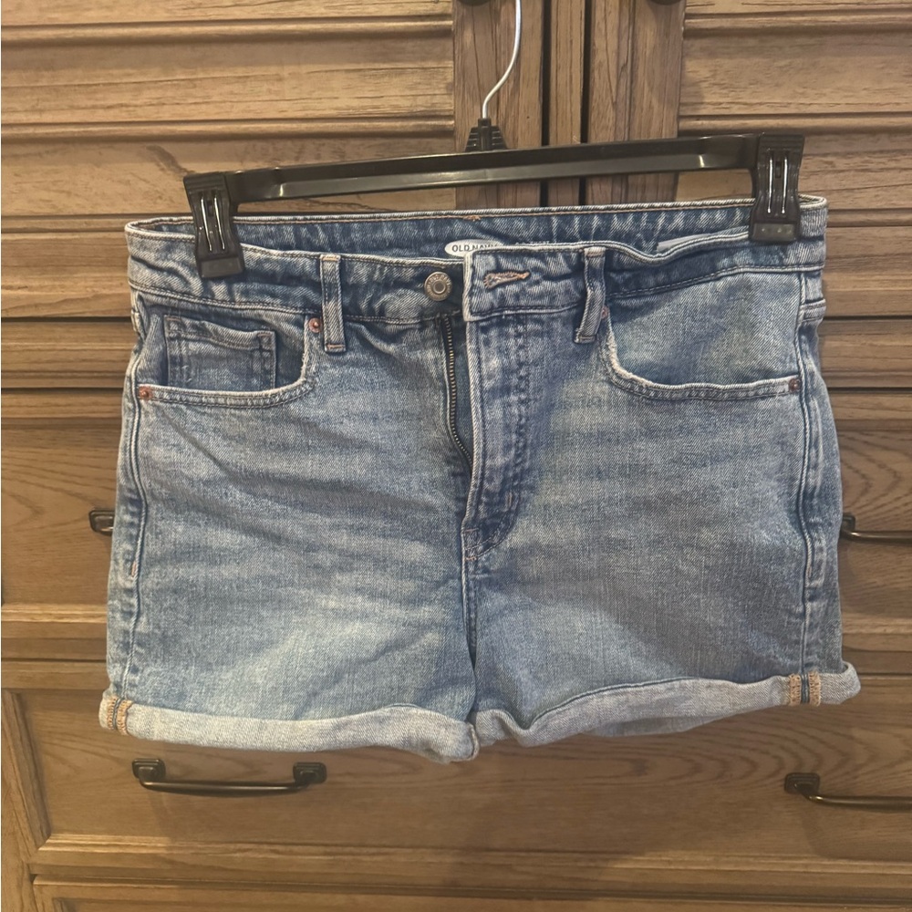 Old Navy Blue Jean Shorts Relaxed Fit Mid-Rise